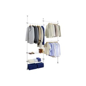 Wenko Herkules Duo Telescopic Garment Rack System White Wenko Herkules Duo Telescopic Garment Rack System White